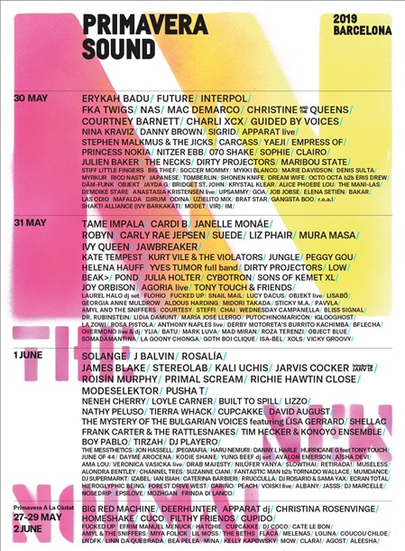 Фестиваль Primavera Sound-2019: Стали известны все участники