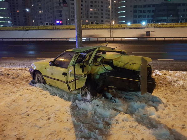 Ночной таран на Бажана в Киеве