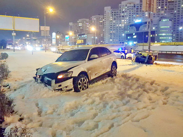 Ночной таран на Бажана в Киеве