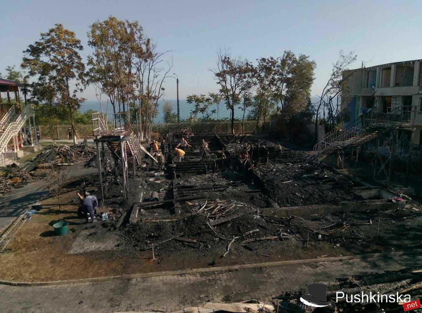 Последствия трагического пожара: директор санатория задержан, на месте найден еще один фрагмент тела