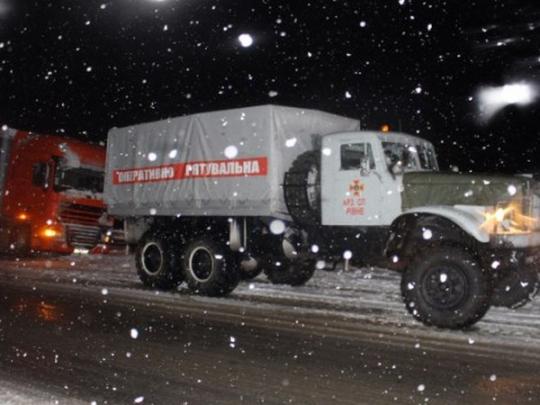 В западных областях выпала половина месячной нормы снега