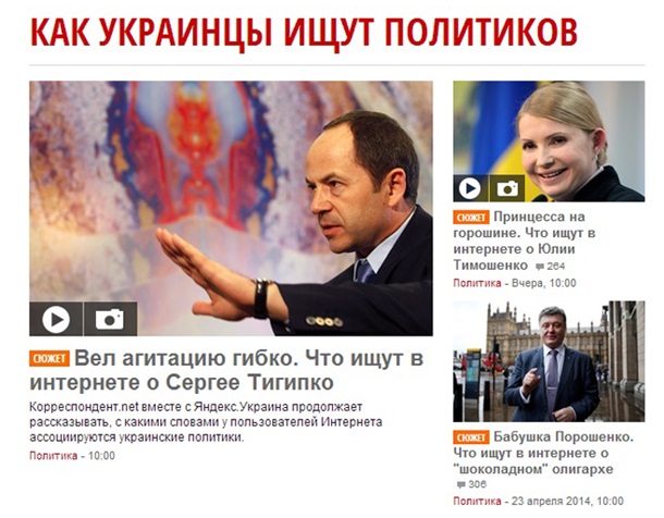 Как украинцы ищут политиков: новый проект сайта КорреспондентСпецпроект