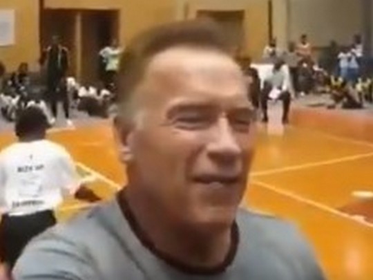 Легендарного Шварценеггера ударили в спину с двух ног: в сеть попало видео