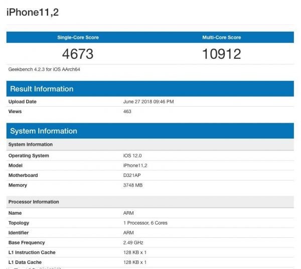 Появились результаты тестирования iPhone 2018 года