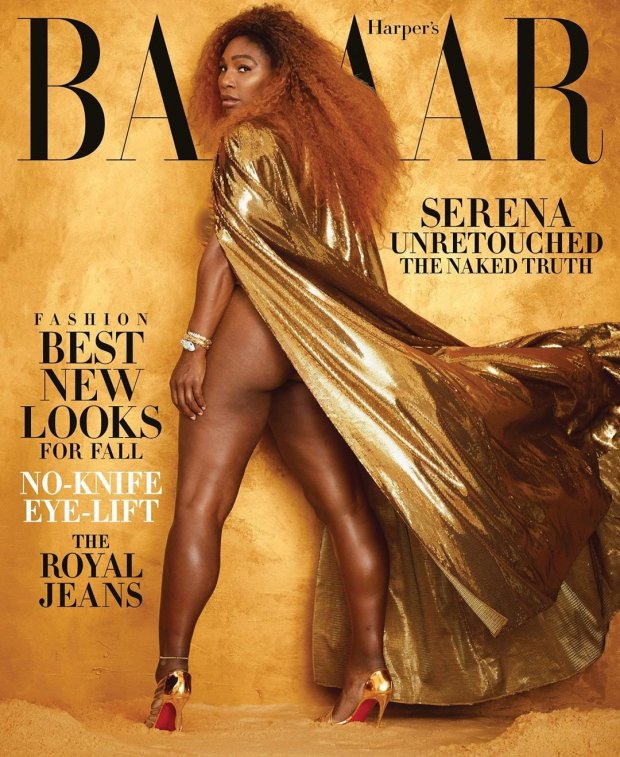 Серена Уильямс засветила накачанные ягодицы на обложке журнала Harpers Bazaar: пикантное фото