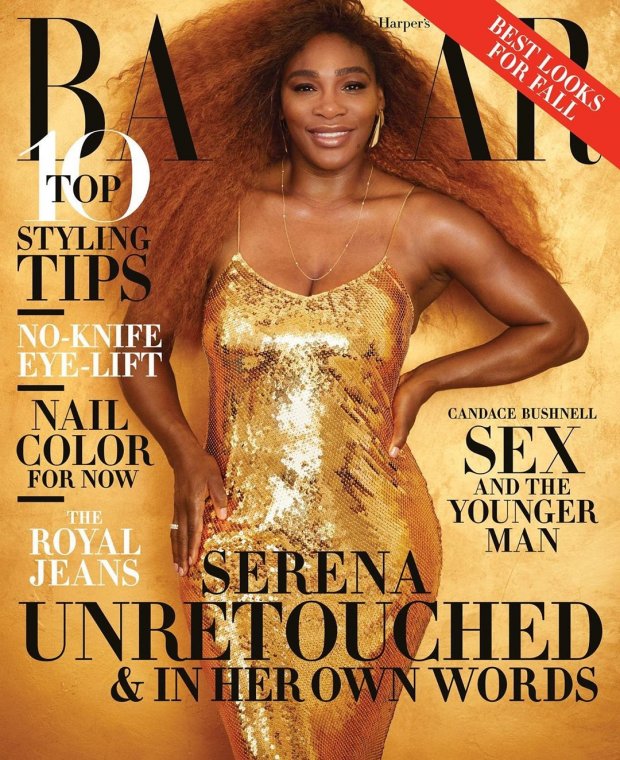 Серена Уильямс засветила накачанные ягодицы на обложке журнала Harpers Bazaar: пикантное фото
