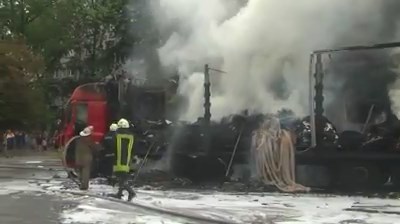 У центрі Запоріжжя вибухнула вантажівка: фото та відео