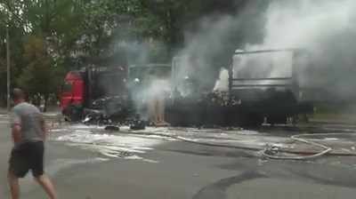 У центрі Запоріжжя вибухнула вантажівка: фото та відео