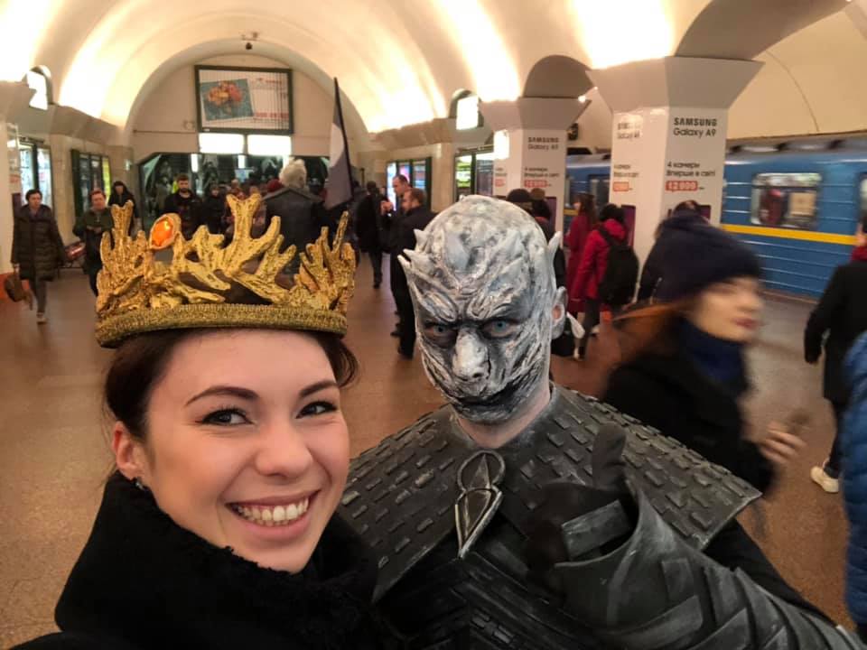 В киевском метро заметили Белых Ходоков из «Игры престолов»: в сети показали фото
