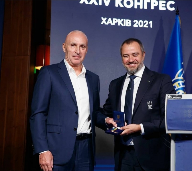 УАФ відзначила Ярославського орденом за його внесок у розвиток харківського футболу