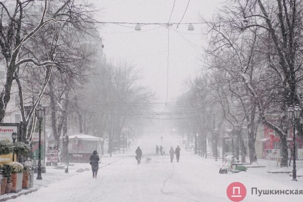 Как Одесса и одесситы встретили первый настоящий снегопад 2022 года. Большой фоторепортаж