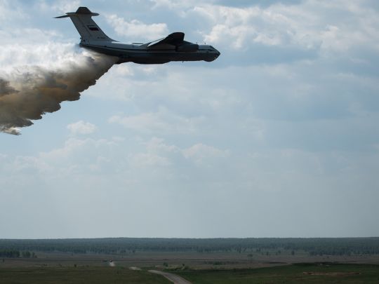 У&nbsp;росії розбився військовий літак Іл-76: відео з&nbsp;місця катастрофи