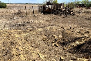 Последствия ракетного удара по удара по агропредприятию в Одесской области