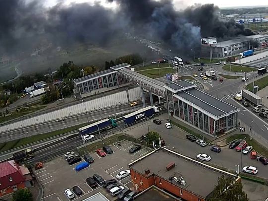 В москві сталася потужна пожежа в торговому центрі