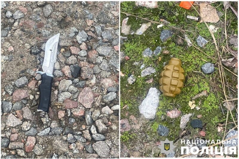 Відбивалися ножем та&nbsp;гранатою: спіймані на&nbsp;гарячому злодії чинили опір поліцейським у&nbsp;Києві (фото, відео)