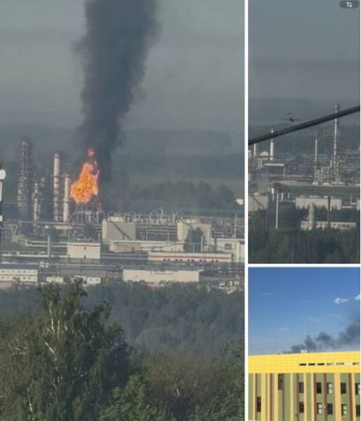Один з&nbsp;найбільших НПЗ рф&nbsp;у&nbsp;Кстово палає після нічної атаки, школи переведені на&nbsp;дистанційку (фото, відео)